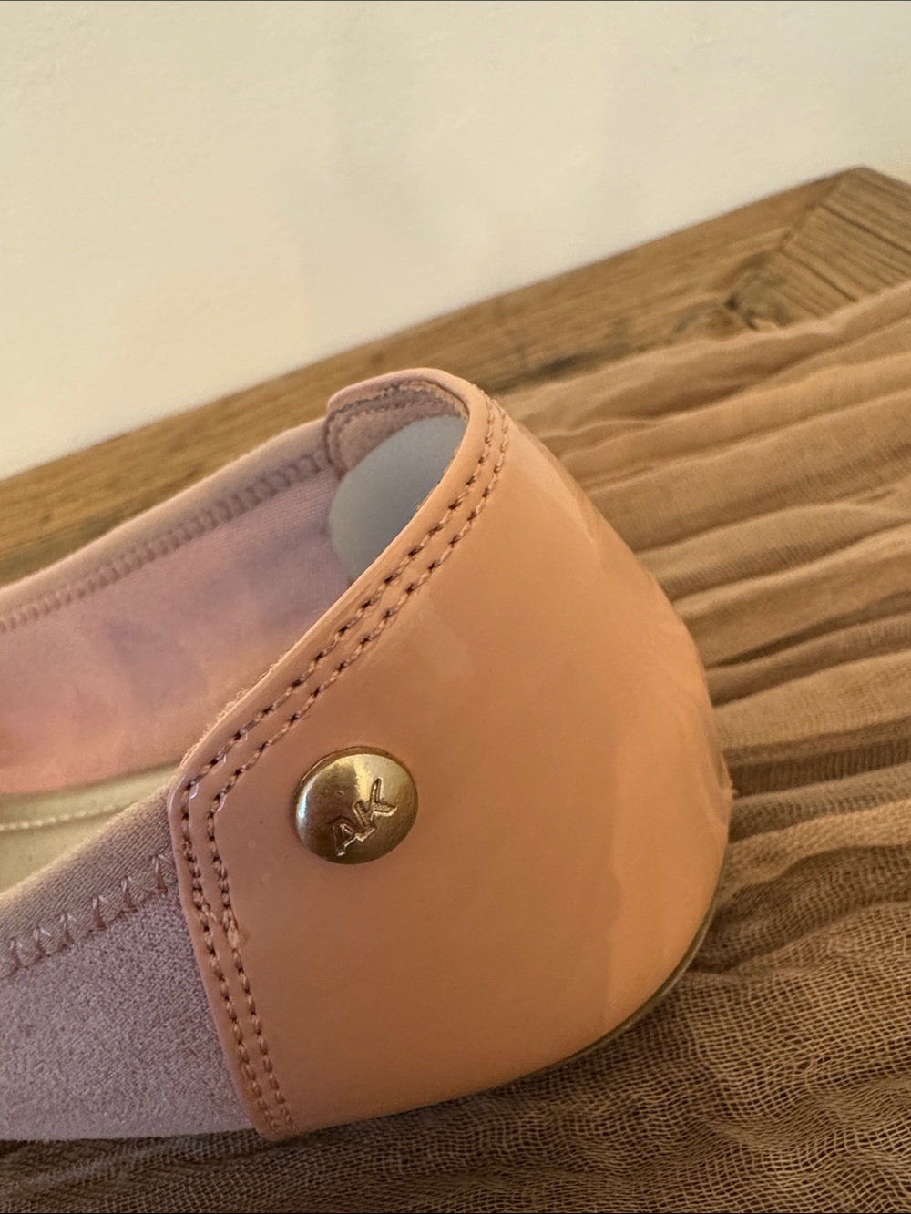 Anne Klein Pink Pointed Toe Flats with Stud Accents - Picture 10 of 11